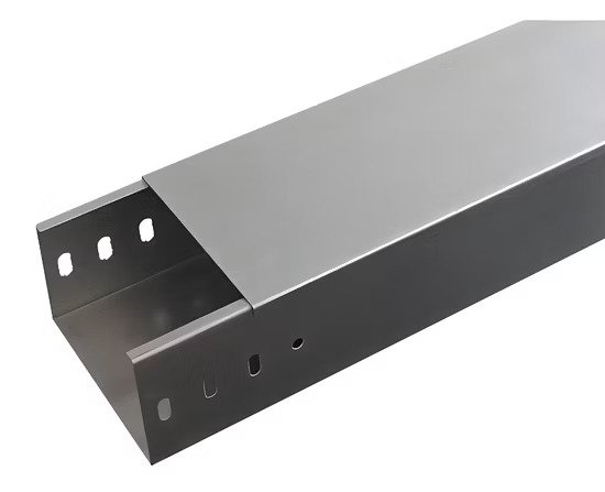 Stainless steel perforated cable trunking with sliding cover